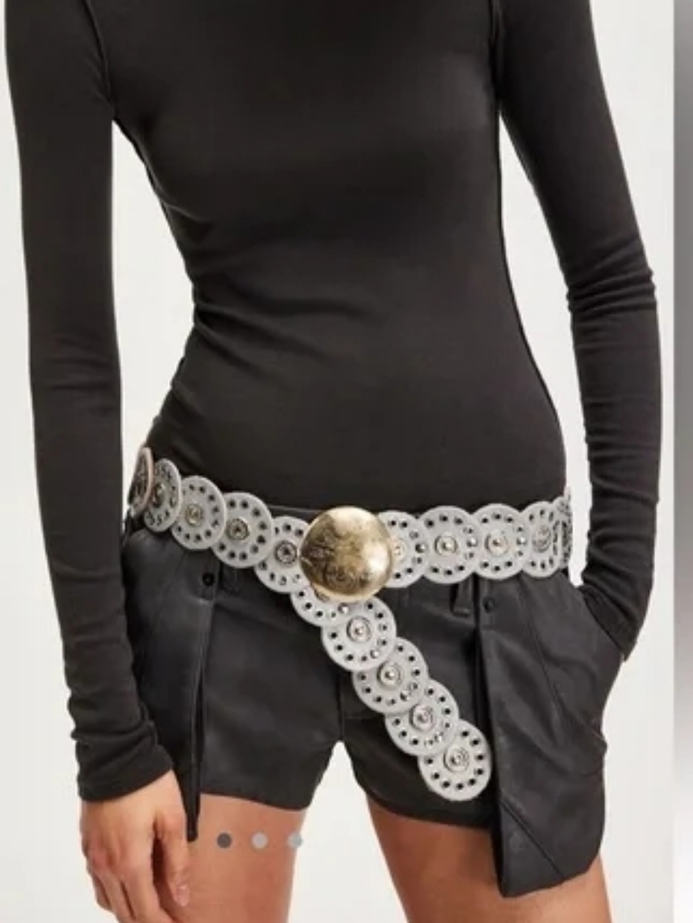 FREE PEOPLE Follow Your Arrow BELT Optic White NWT M/L The Original Version